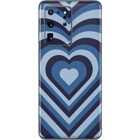 Blue Heart Pattern Galaxy S20 Ultra 5G Skin